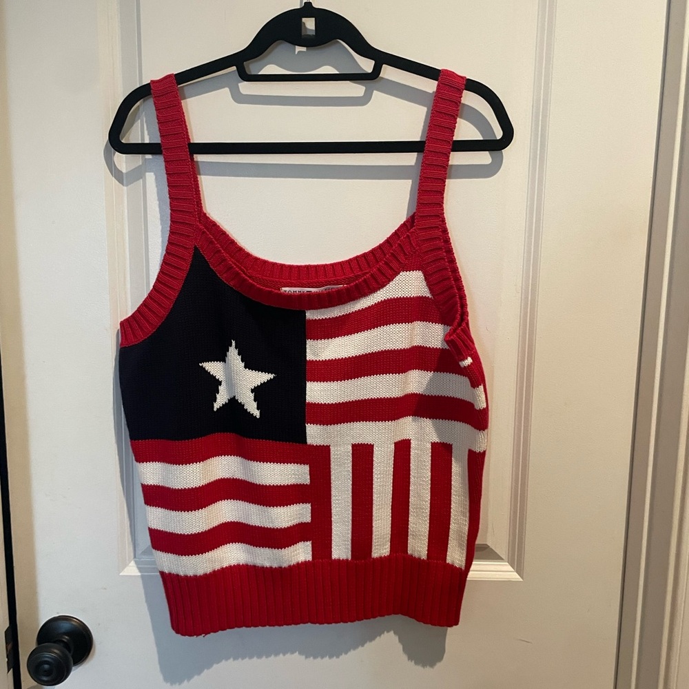 Tommy Hilfiger Red, White, Blue Knit Top